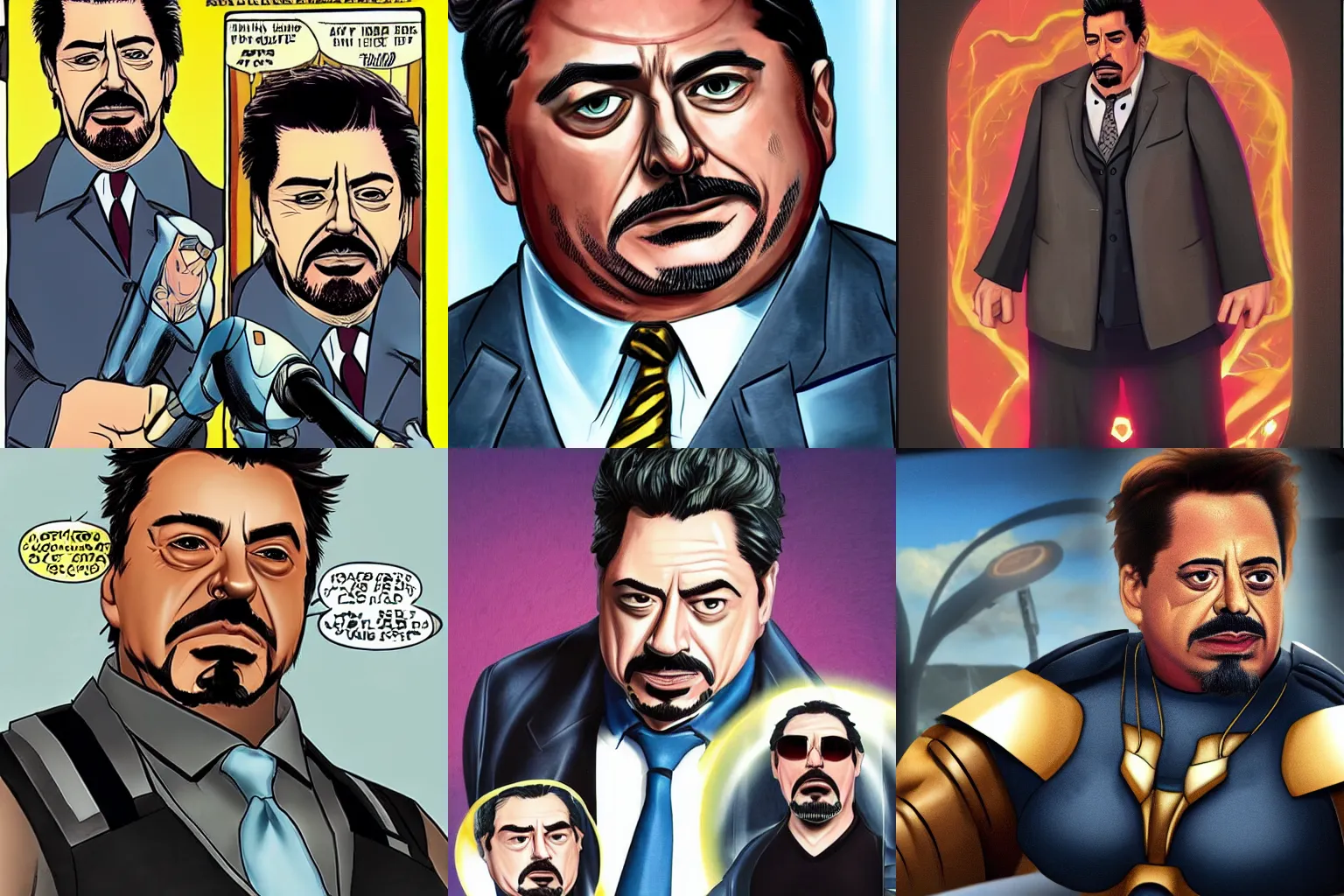 Prompt: fat tony stark, realistic