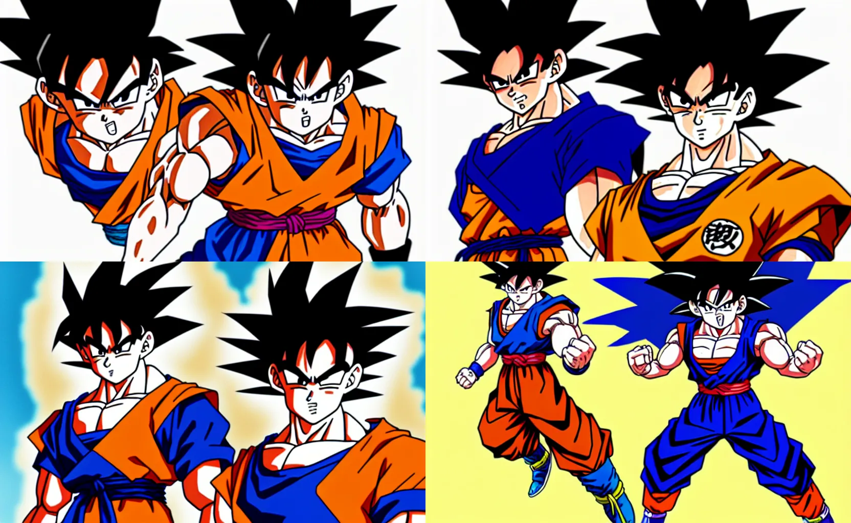 Image similar to goku illustration by akira toriyama, flat colors, artstation