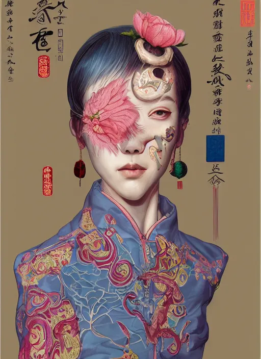 Image similar to chinese :: by Martine Johanna and Simon Stålenhag and Chie Yoshii and Casey Weldon and wlop :: ornate, dynamic, particulate, rich colors, intricate, elegant, highly detailed, centered, artstation, smooth, sharp focus, octane render, 3d