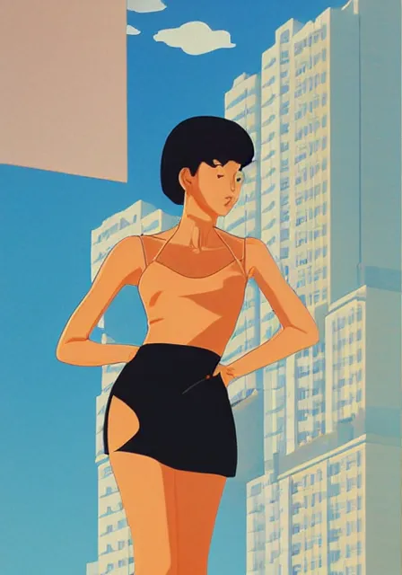 Image similar to artwork in the style of hiroshi nagai