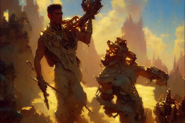 Image similar to synthwave, painting by gaston bussiere, craig mullins, j. c. leyendecker, greg rutkowski