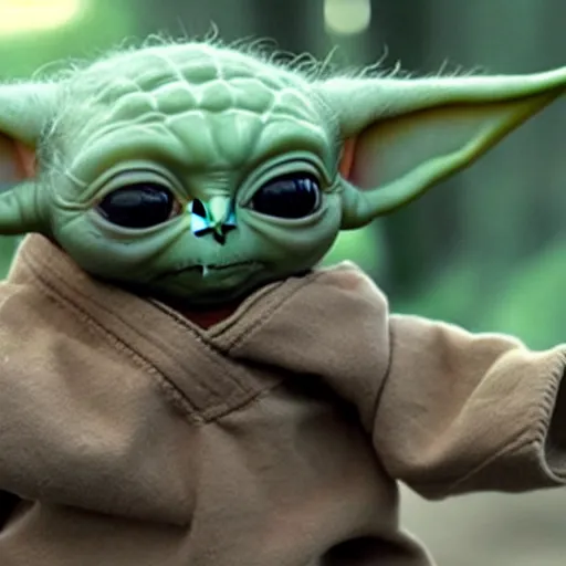 Image similar to baby Yoda In the walking dead 4k detailed super realistic