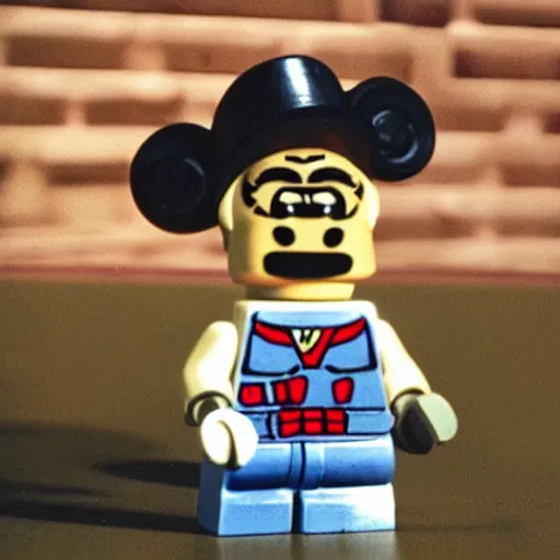 Image similar to mickey rooney as a lego minifigure