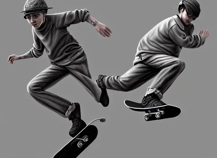 Image similar to george floyd skateboarding, digital art, trending on artstation, highly detailed, illustration, concept art, elegant, beautiful, masterpiece