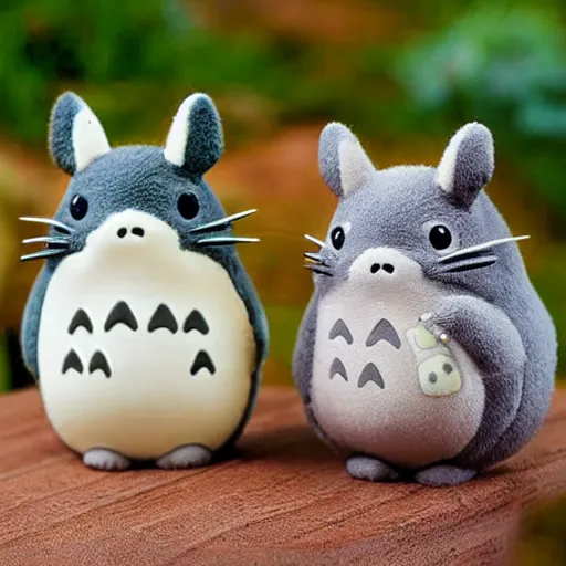 Image similar to totoro as a calico critters