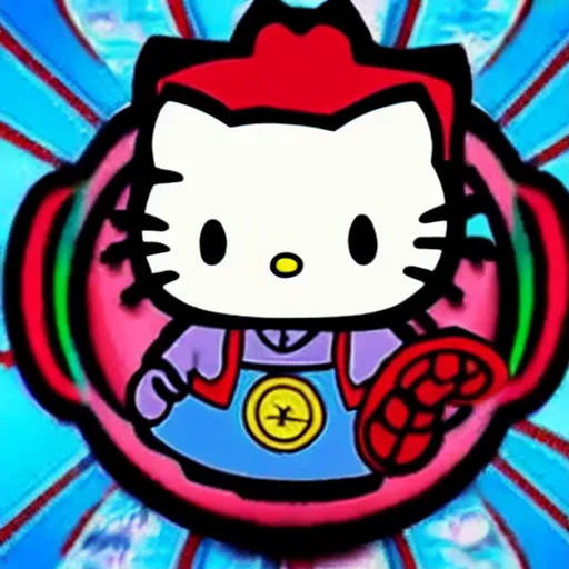 Image similar to Hello kitty as a Doctor Strange,