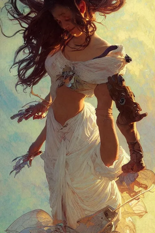 Image similar to 🧚🏿‍♀️::3, by Stanley Artgerm Lau, greg rutkowski, thomas kindkade, alphonse mucha, loish, norman Rockwell,