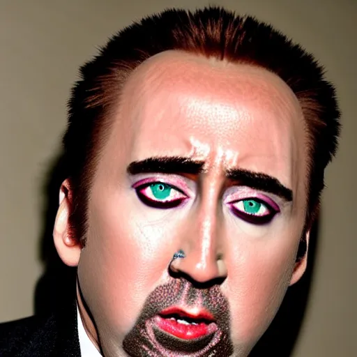 Image similar to the most horrifying picture of nic cage