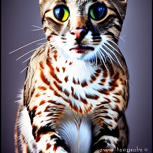 Image similar to a feline falcon - cat - hybrid, animal photography