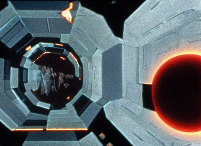 Image similar to scene from the 1918 science fiction film 2001: A Space Odyssey