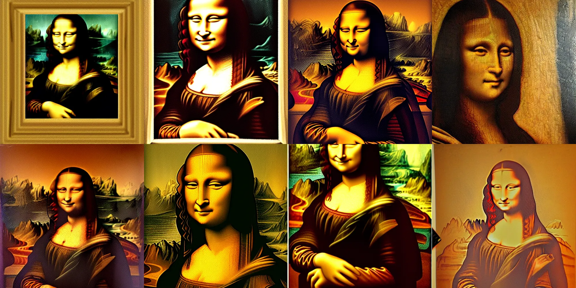Prompt: cave painting!! of ((mona lisa))