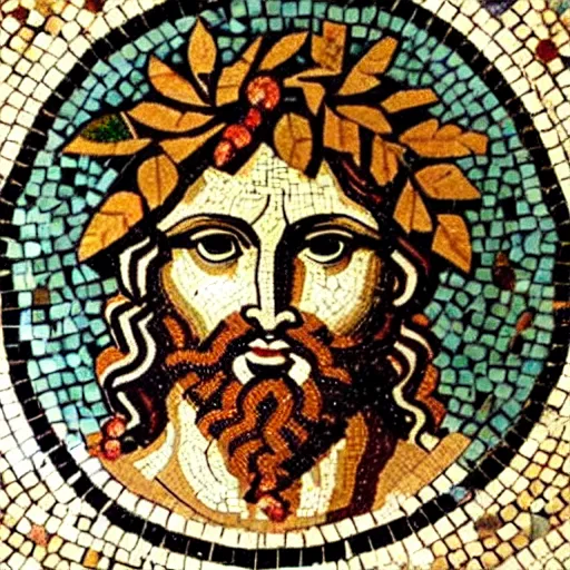 prompthunt: byzantine mosaic of gigachad, perfect face, perfect eyes,  strong jaw, centered, awarded photo, intricated, very detailed, highly  qualified