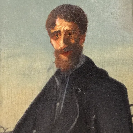 Prompt: painting of a man by Portobello Da Flinci