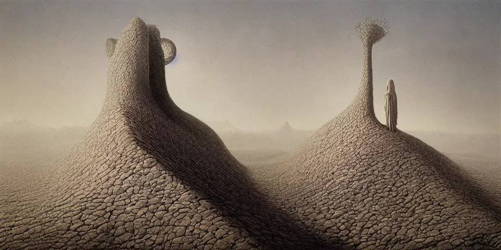 Prompt: Utopia, by Andrei Riabovitchev and Zdzisław Beksiński