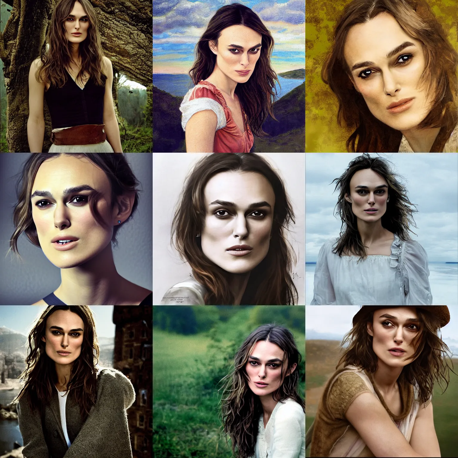 Prompt: a portrait of keira knightley in a scenic environment by eng kilian