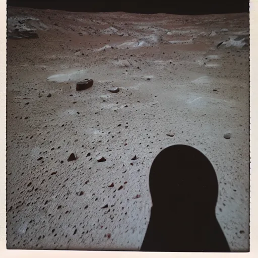 Image similar to selfie taken on mars before alien attack, polaroid, dust and scratches, sharp