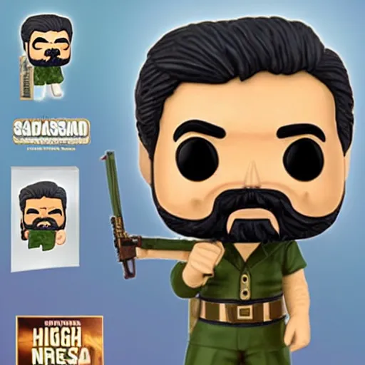 Prompt: saddam hussein funko pop,, high quality, high resolution