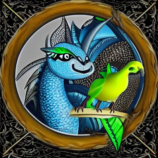 Image similar to A Dragon & Budgie Hybrid Profile Picture