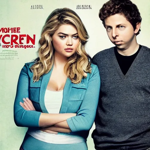 Image similar to Poster for new movie starring Kate Upton and Michael Cera