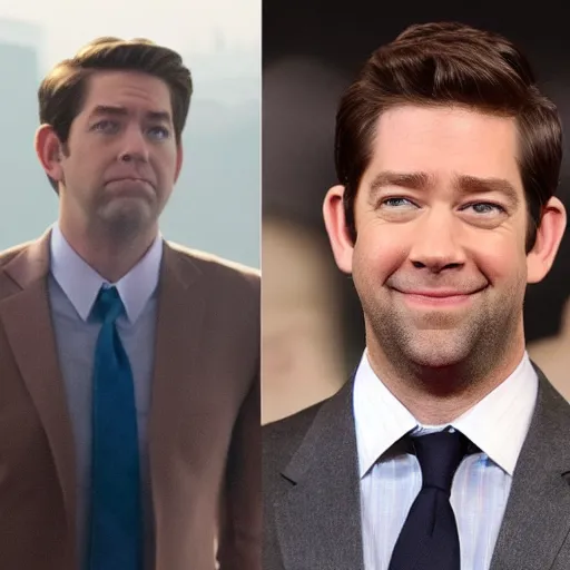 Prompt: john Krasinski as Mr fantastic