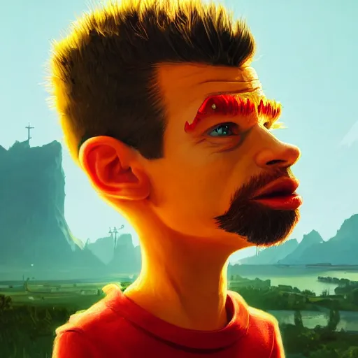 Image similar to highly detailed portrait bart simpson, in gta v, stephen bliss, unreal engine, fantasy art by greg rutkowski, loish, rhads, ferdinand knab, makoto shinkai and lois van baarle, ilya kuvshinov, rossdraws, tom bagshaw, global illumination, radiant light, detailed and intricate environment