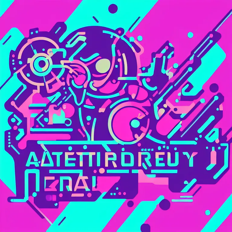 Prompt: cute cyberpunk kawaii style emblem, vibrant pastel colors, corporate logo, art deco, stylized, iconic, minimalist, vector art, professionally made with made with adobe illustrator, 🧒 📸 🎨, trending on artstation hq, cgsociety