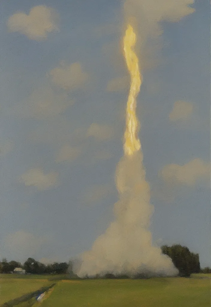 Prompt: rocket, ilsted, oil on canvas