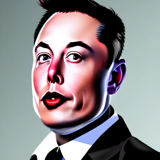 Image similar to digital art of elon musk with tusks photorealistic photoshop