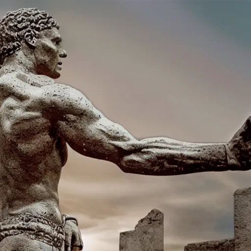 Image similar to archaeologists unearthing an ancient statue of Jerma985