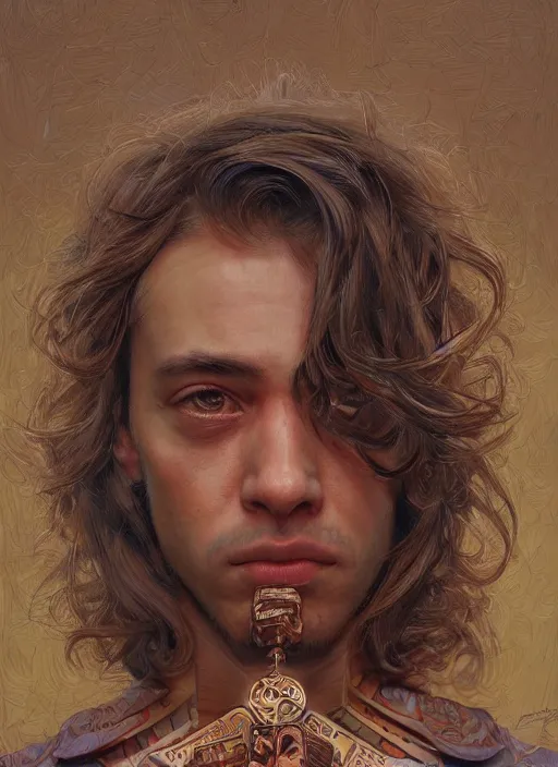 Prompt: portrait of Gonzo in Society (1989), intricate, highly detailed, centered, digital painting, artstation, concept art, textured, smooth, sharp focus, illustration, artgerm, donato giancola, Joseph Christian Leyendecker, WLOP, Artgerm