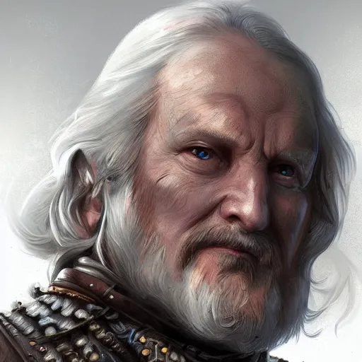 Image similar to Leif GW Persson, closeup, D&D, fantasy, intricate, elegant, highly detailed, digital painting, artstation, concept art, matte, sharp focus, illustration