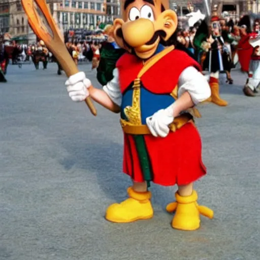 Prompt: asterix as real person