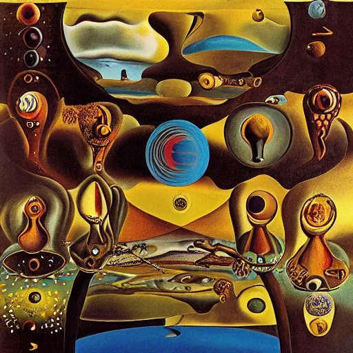 Image similar to the multiverse by salvador dali