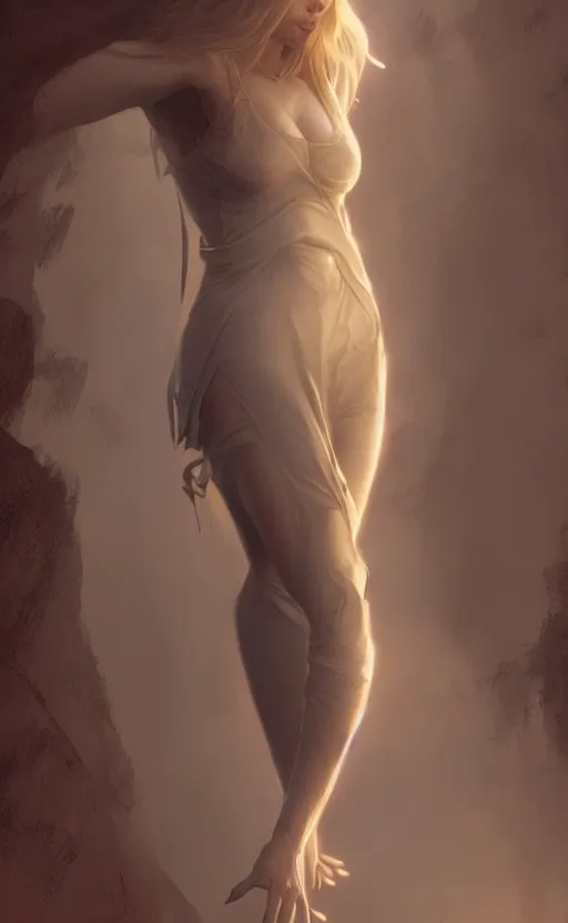 Prompt: scarlett johansson with an very long torso, possibly extra limbs, artgerm, intricate, detailed, volumetric lighting, digital painting, concept art, greg rutkowski