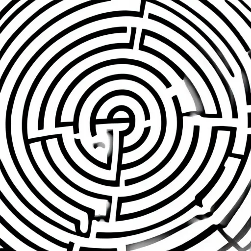 Prompt: line art labyrinth