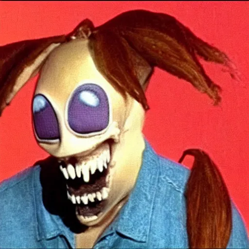 Image similar to creepy creature from a bad 90s commercial