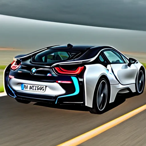 Image similar to bmw i 8 abstract tech