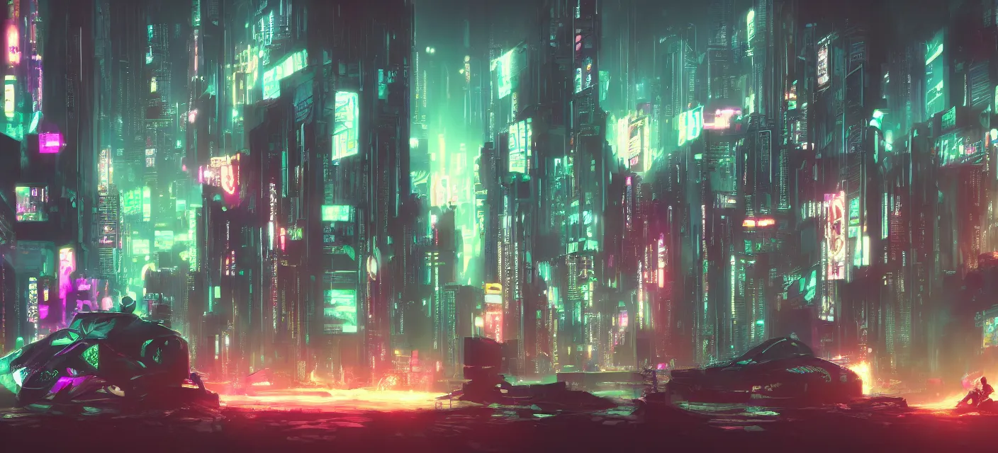 Image similar to desktop wallpaper, cyberpunk, pastel, videogame, concept art