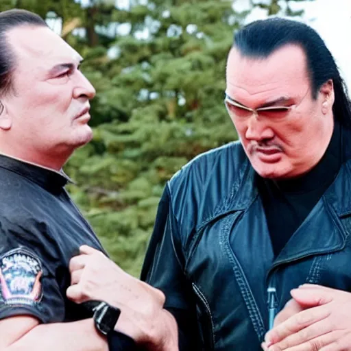 Prompt: a still of steven seagal with down syndrome in the movie thirteen