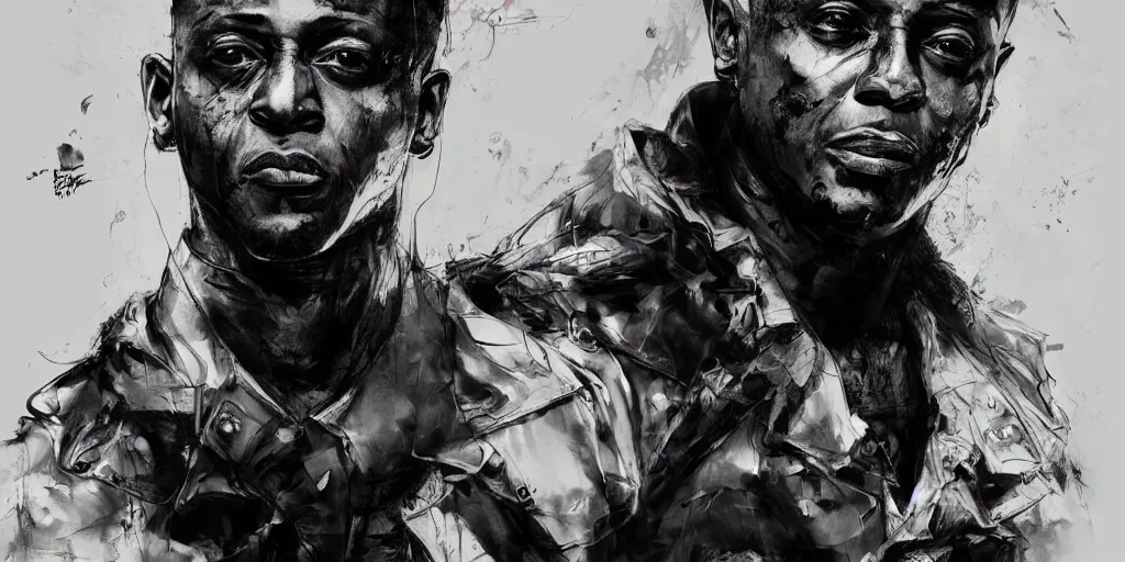 Prompt: lil boosie by yoji shinkawa, katayama bokuyo, agnes cecile concept art 8 k