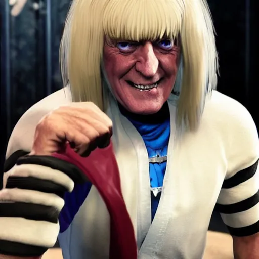 Image similar to jimmy savile as mortal kombat 1 1 game character, unreal engine, realistic,