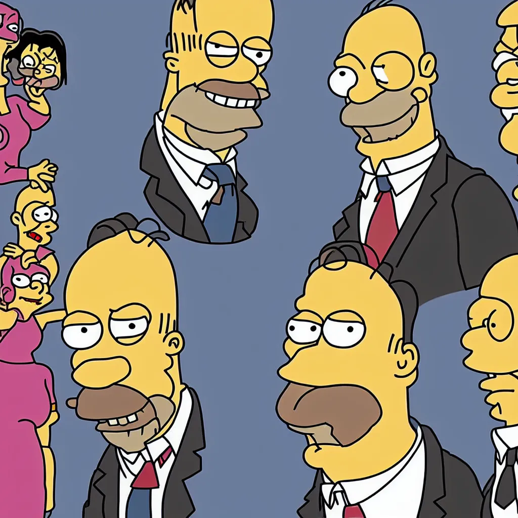 Image similar to john hamm combined with homer simpson