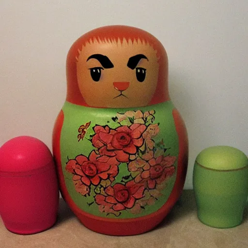 Image similar to photo of russian nesting doll of garfield