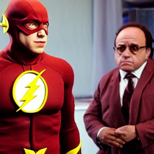 Prompt: danny devito as the flash