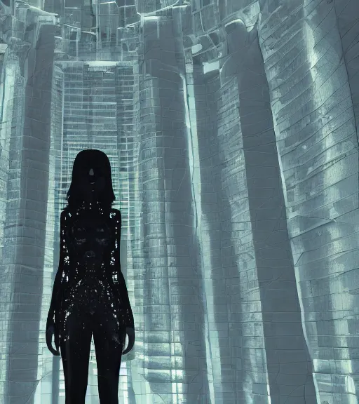 Prompt: selfie of tarkovsky greatest scene, hologram of the ancient destroyed majestic tower of babylon, a woman in futuristic cyber clothing, transparent puffer jacket, hyperealistic, blockchain, cyber world, ambient lighting, concept art, intricate, hyperdetailed, smooth, dynamic volumetric lighting, ocatane render, ray trace, cinematic, high quality, cgsociety