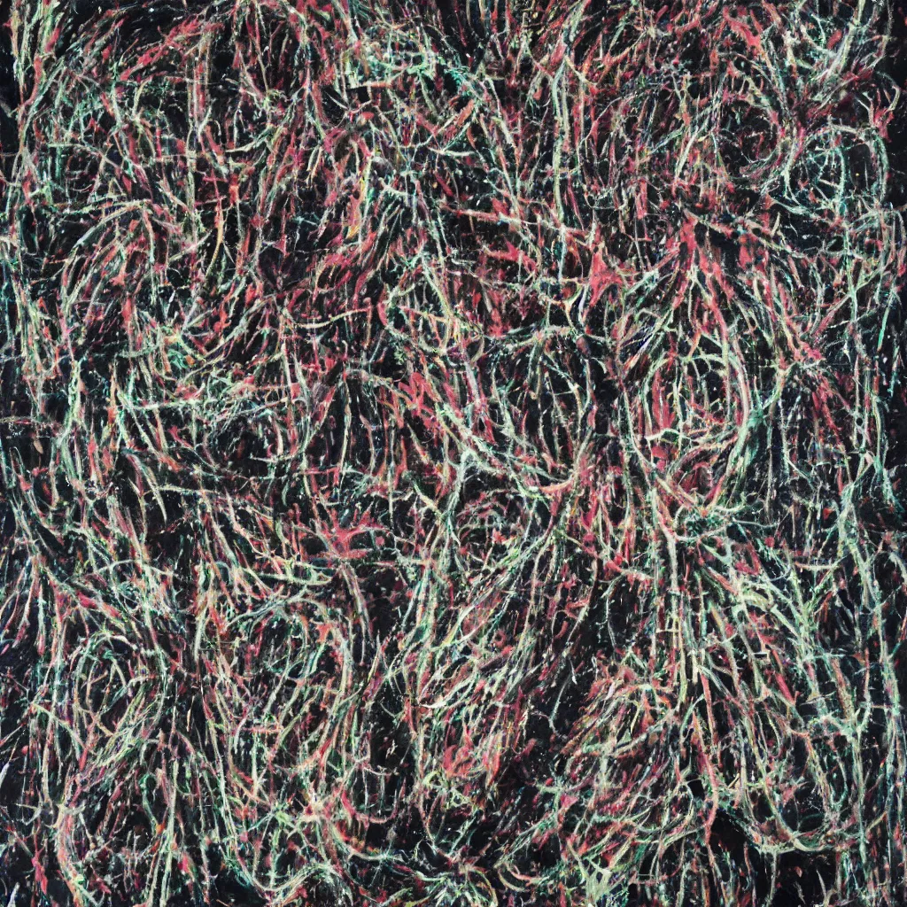 Image similar to camo made of teeth, smiling, abstract, francis bacon artwork, cryptic, dots, spots, stipple, lines, splotch, color tearing, pitch bending, faceless people, dark, ominious, eerie, hearts, minimal, points, technical, old painting, neon colors