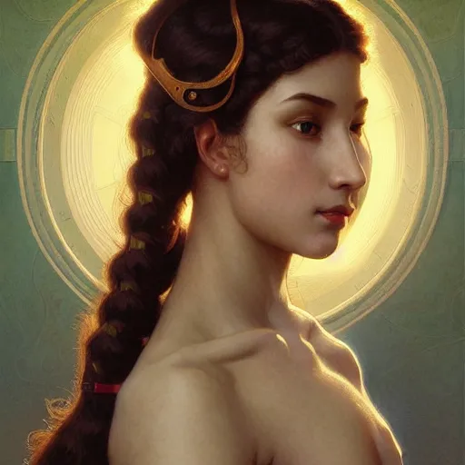 Prompt: turanga leela, intricate, elegant, highly detailed, digital painting, artstation, concept art, smooth, sharp focus, illustration, art by artgerm and greg rutkowski and alphonse mucha and william - adolphe bouguereau