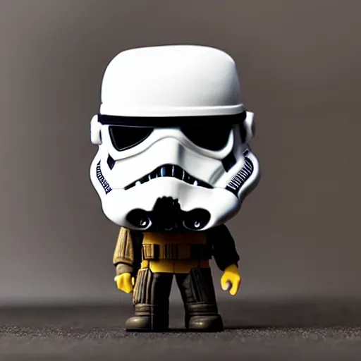 Image similar to yannic kilcher cosplay translucent subsurface scattering stormtrooper, stop motion vinyl action figure, plastic, toy, butcher billy style