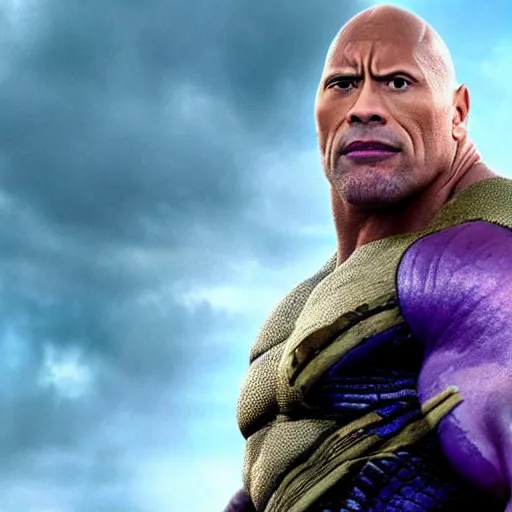 Image similar to Dwayne The Rock Johnson as Thanos