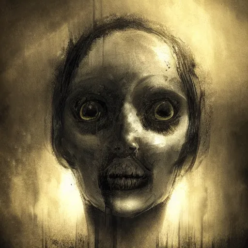 Prompt: creepy dark portrait in style of layers of fear